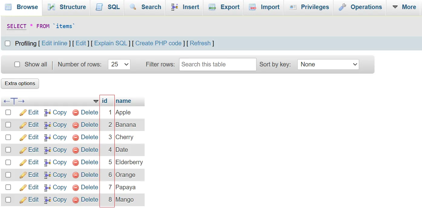Reset Id Counter in SQL